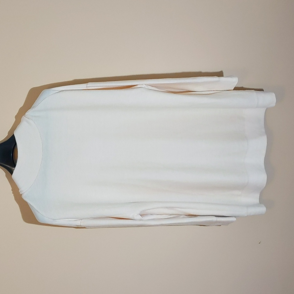 Joe Fresh| NWT Cream Mock Neck Long Sleeve Tee Textured Stripes
